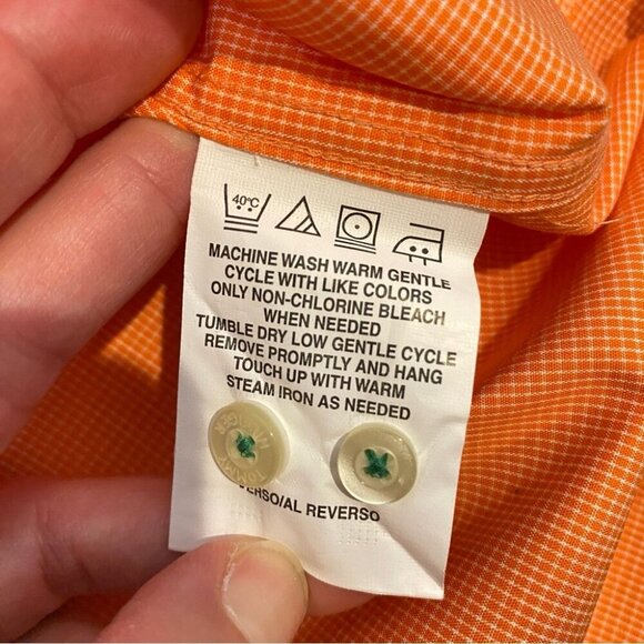 Tommy Hilfiger Slim Fit Orange 100% Cotton Button Down Shirt Size 16.5 - Picture 13 of 15